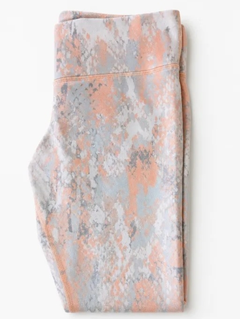 ALO Yoga Peach, Gray and White Marble-Print Leggings - Picture 7 of 7